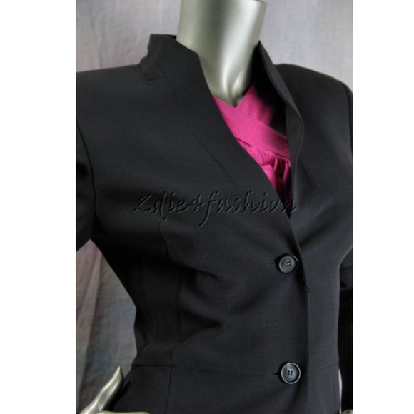 $3700 New AKRIS Mocha Dark Brown High Collar Stretchy Wool Tender Jacket 6 - Picture 4 of 6